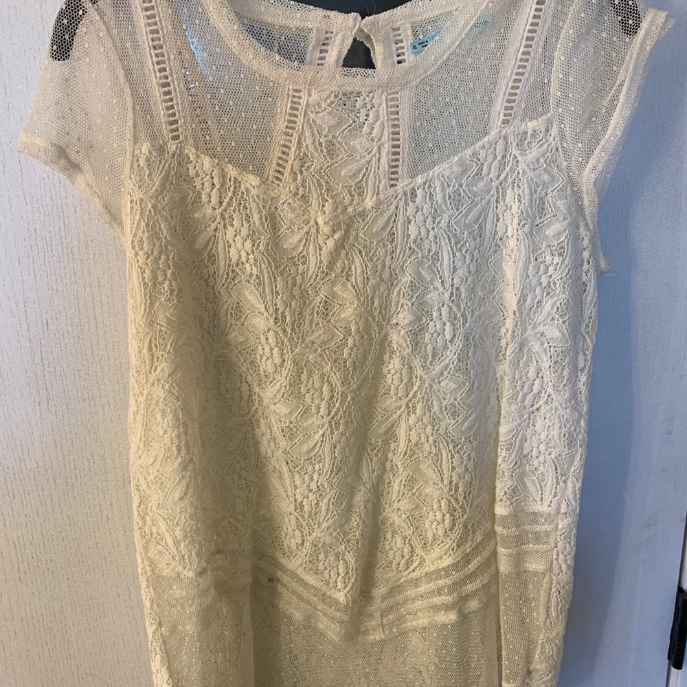 White lace blouse